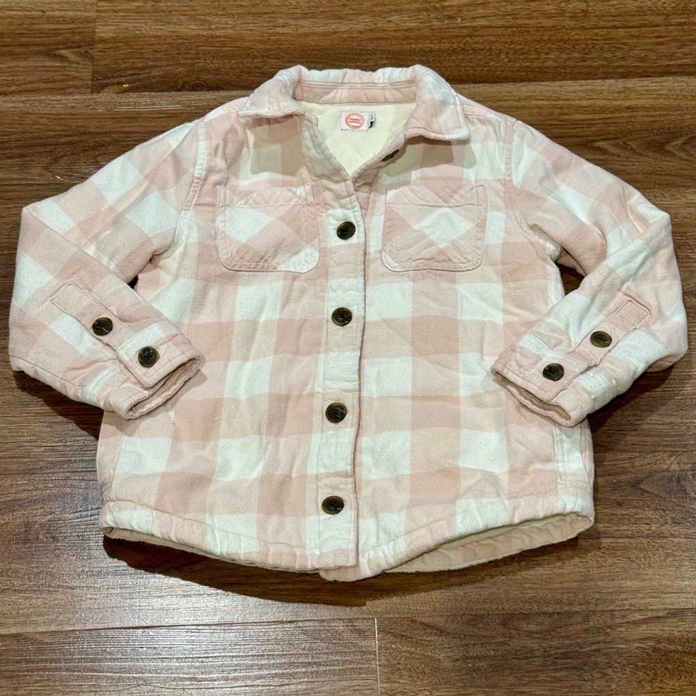 Kids Pink Plaid Jacket